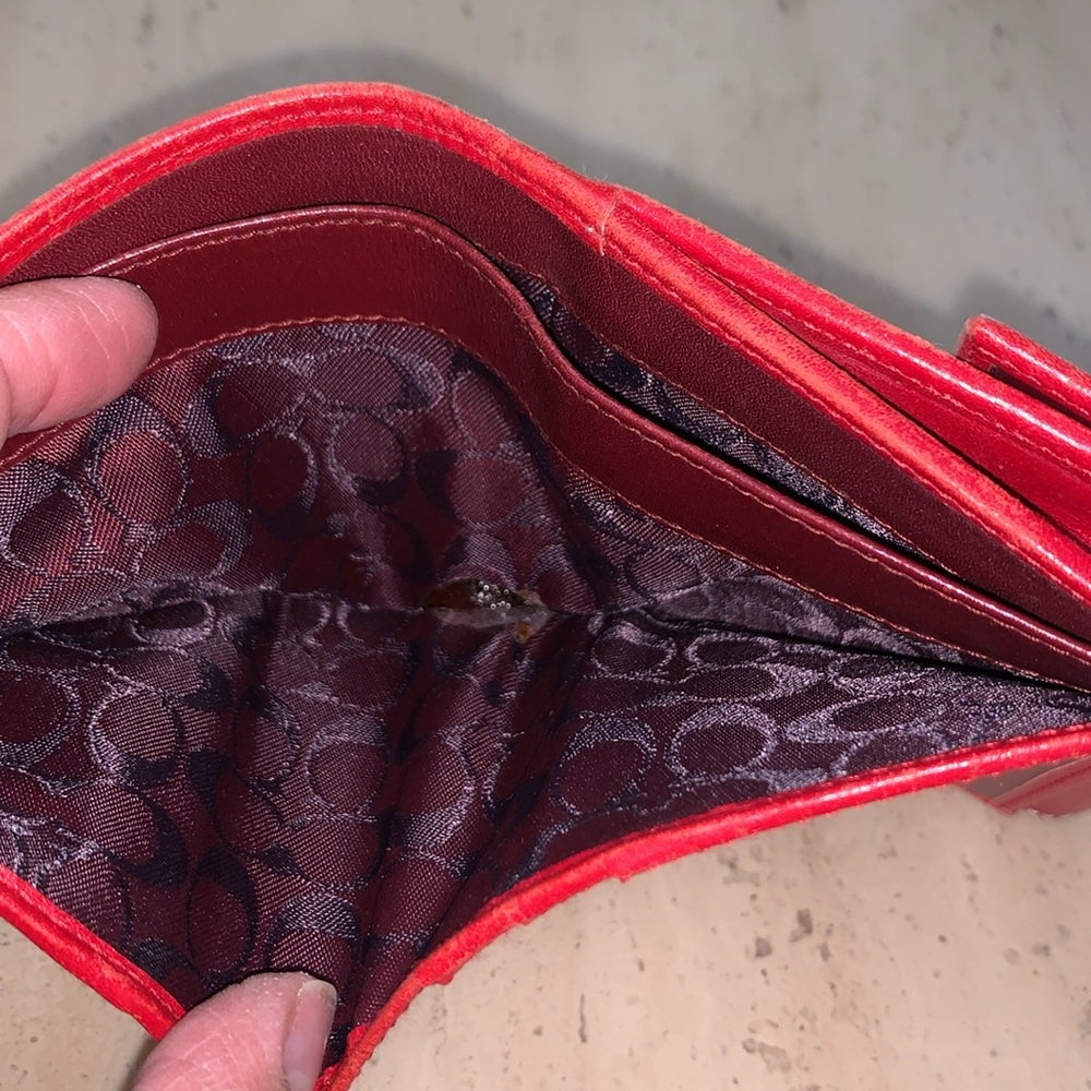 Vintage authentic coach, red wallet - Picture 9 of 13